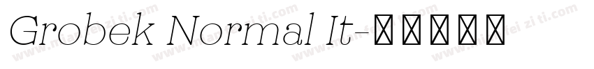 Grobek Normal It字体转换
